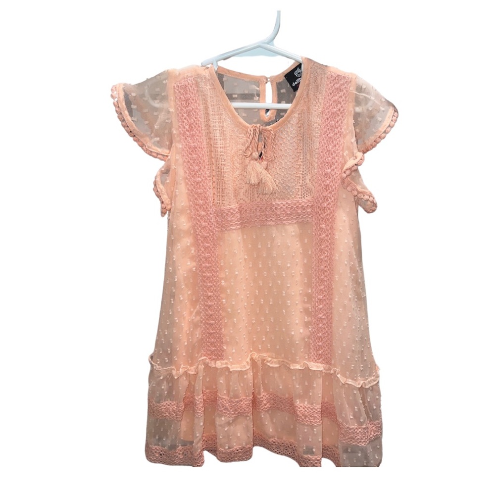 Charming Pink Lace Dress